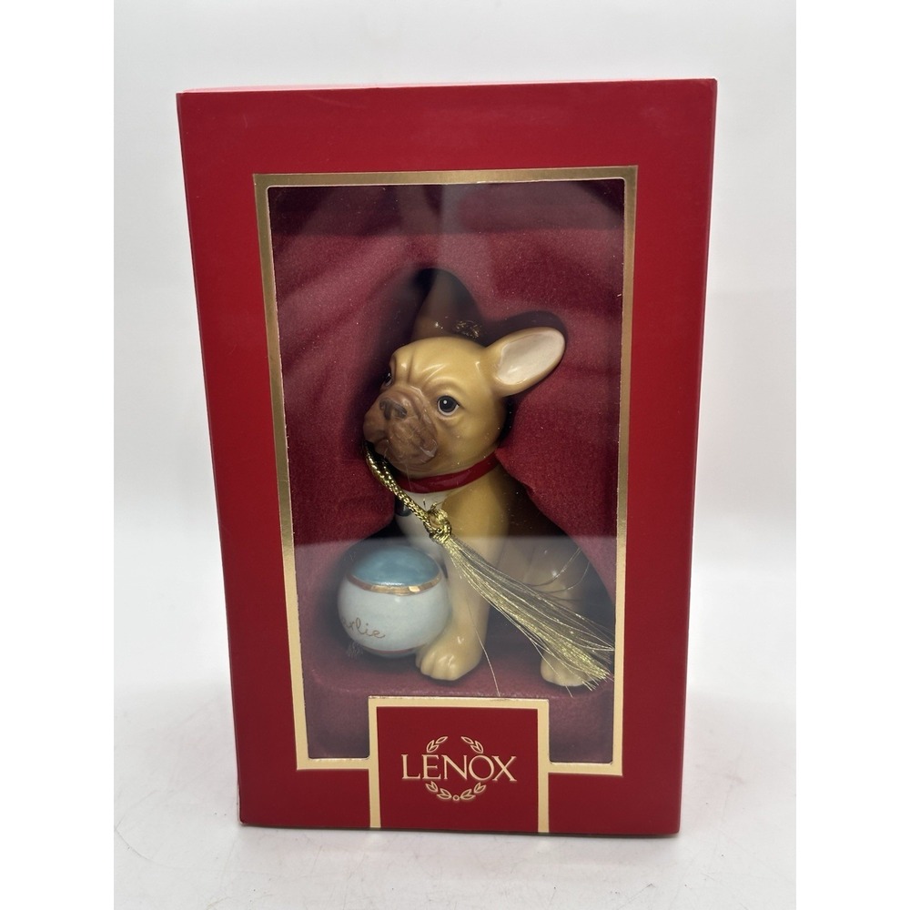 Lenox French Bulldog Ornament Personalized Charlie Christmas Dog Frenchie